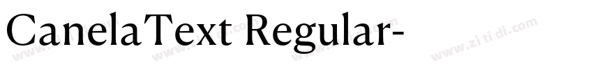 CanelaText Regular字体转换